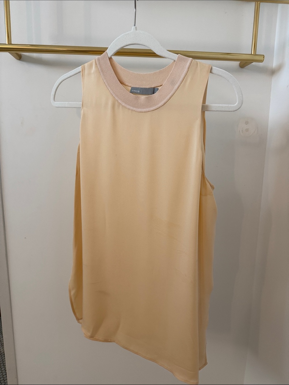 Vince Peach Sleeveless Crewneck Tank